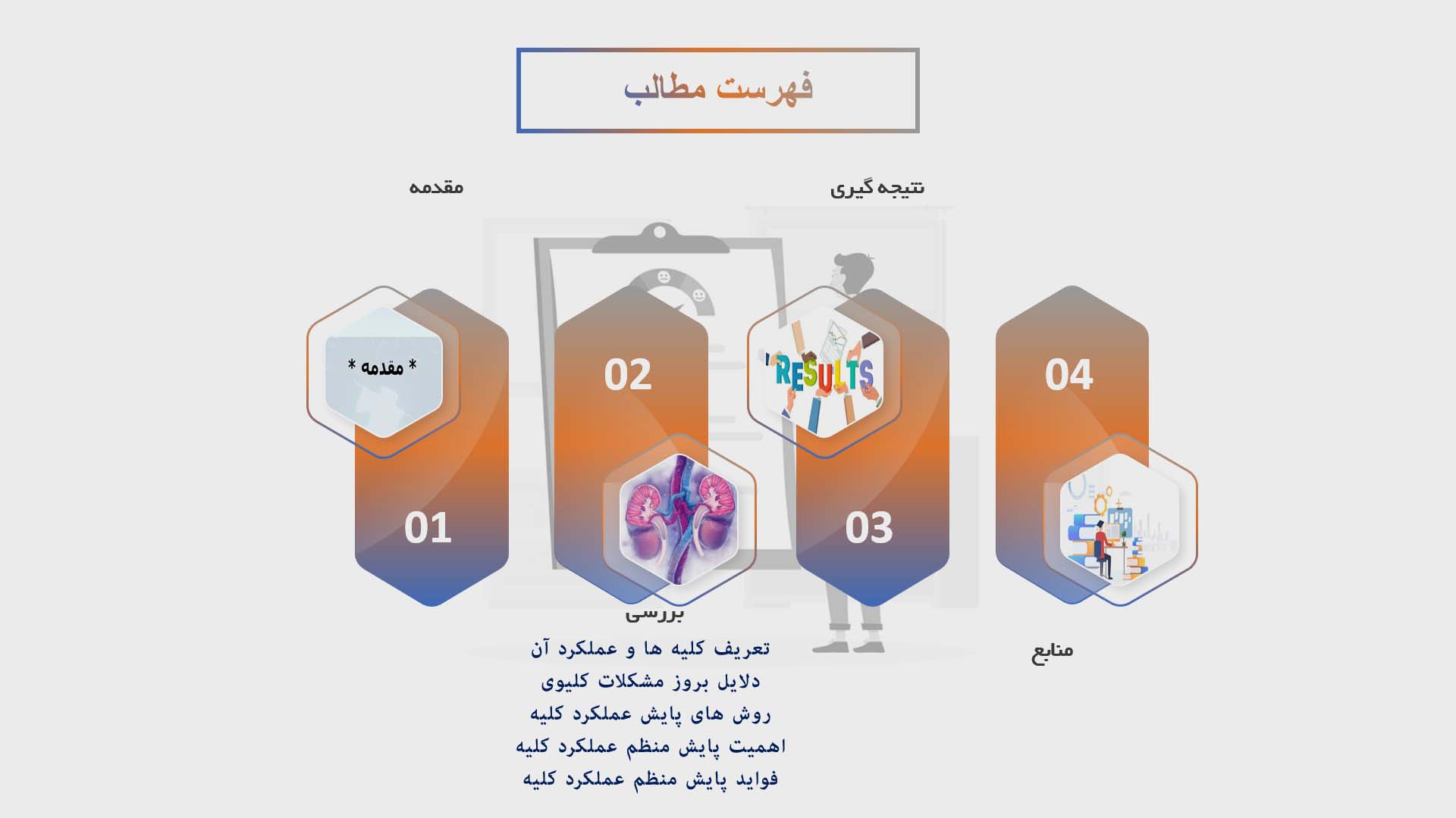 پاورپوینت در مورد اهمیت پایش منظم عملکرد کلیه